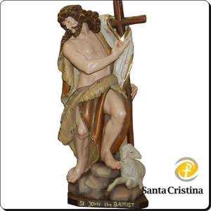 이탈리아 수제 나무성상 목각성상  6500 세례자요한 성인상 (주문제작) 가격별도문의 천주교 가톨릭 대형성상