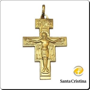 [프랑스직수입] 다미아노십자가 목걸이 팬던트 가톨릭 천주교 십자가 목걸이(40mm)18K금도금